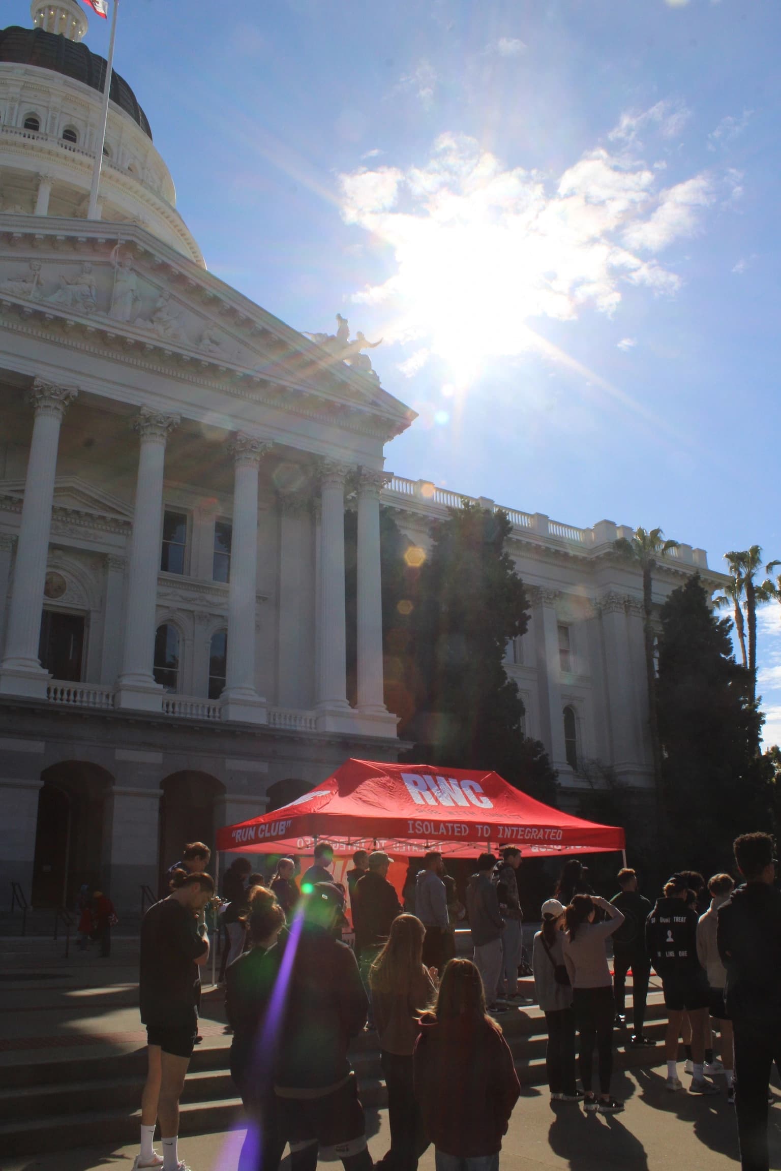 RWC tent at the capitol building